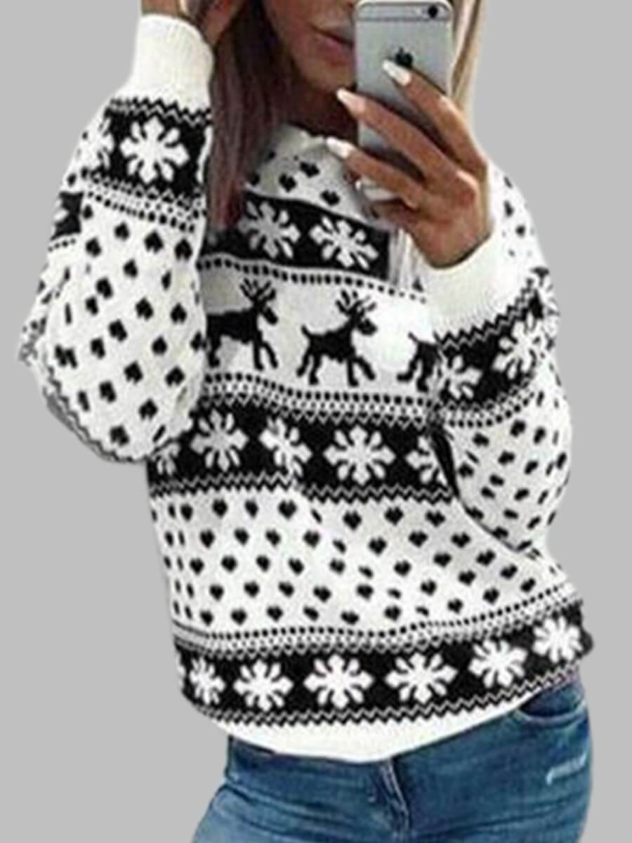 

Lovely Trendy Christmas Day Heart-shaped Print Black Hoodie