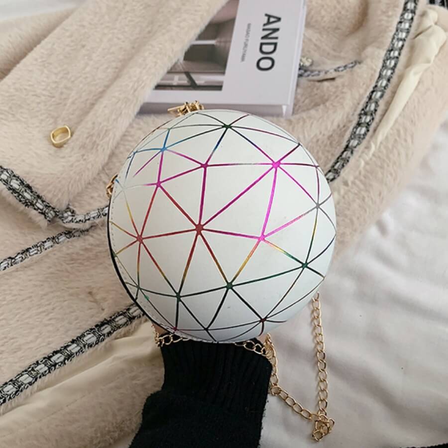 

Lovely Casual Print White PU Messenger Bag