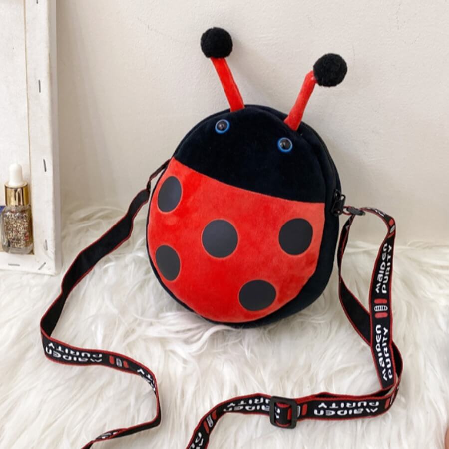 

Lovely Casual Ladybird Beetle Red Crossbody Bag