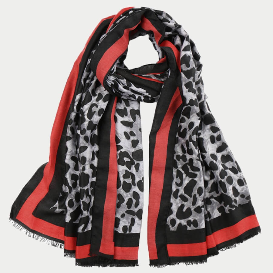 

Lovely Casual Leopard Print Scarve, Grey