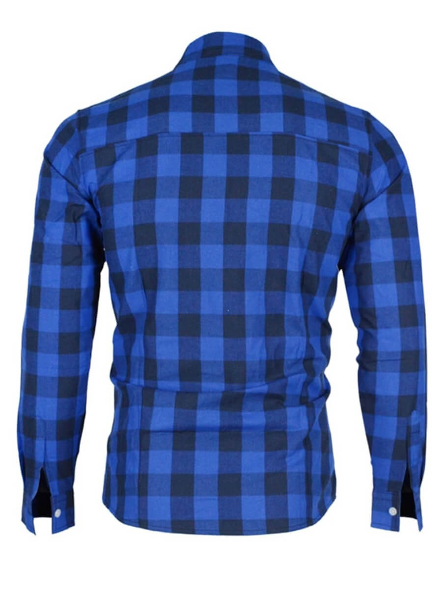 lovely stylish plaid print asymmetrical royalblue m