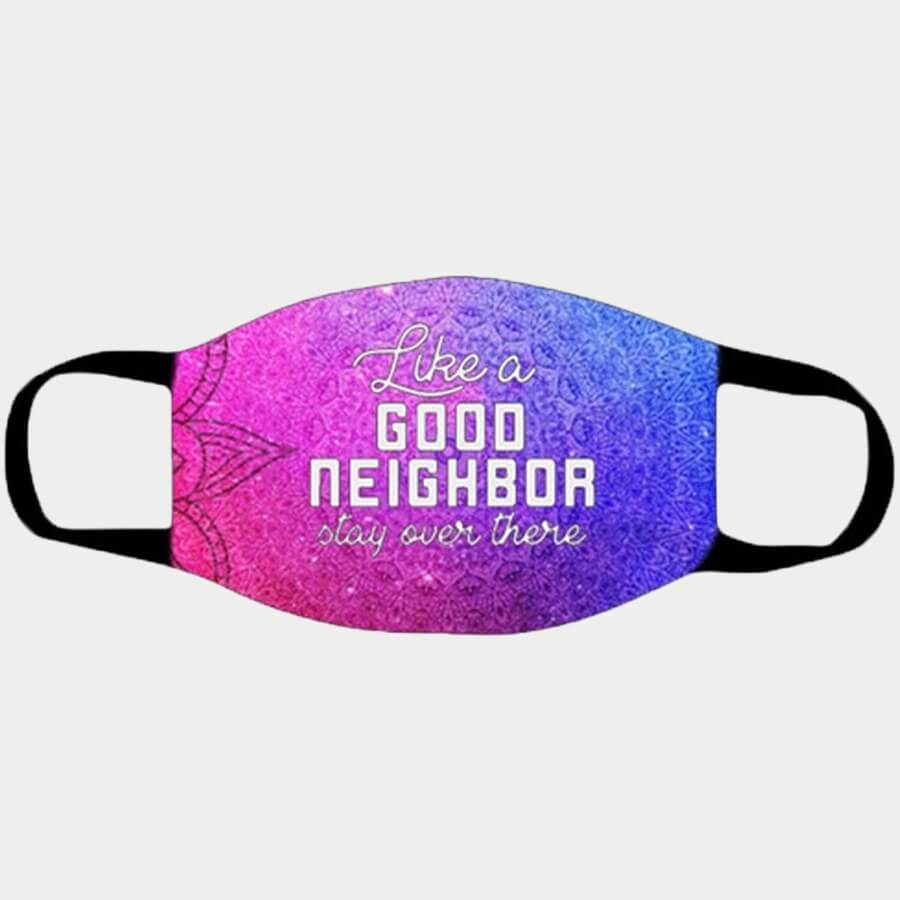 

Lovely Trendy Gradient Letter Print Blue Face Mask