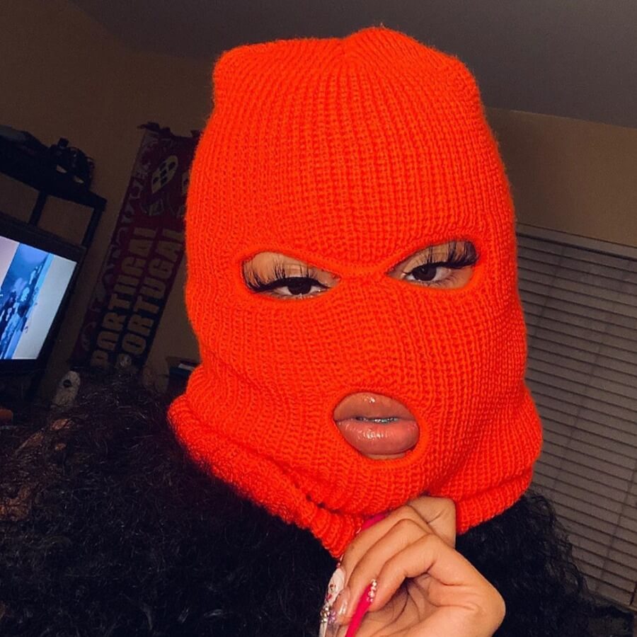 

Lovely Casual 3-hole Jacinth Face Mask