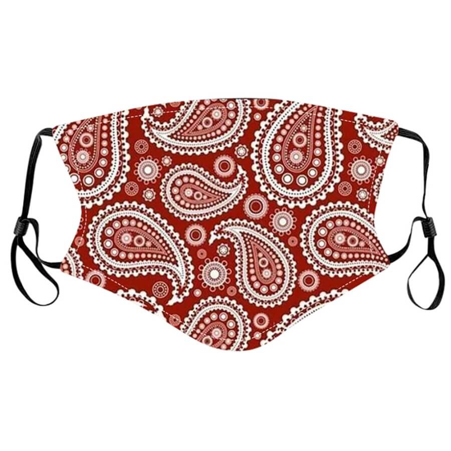 

Lovely Casual Print Patchwork Red Face Mask