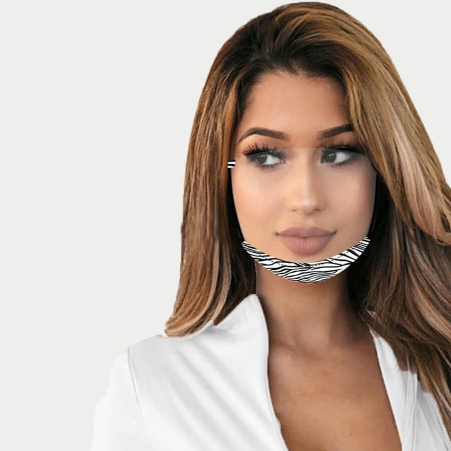

Lovely Casual Zebra Striped Face Mask, Zebra stripe