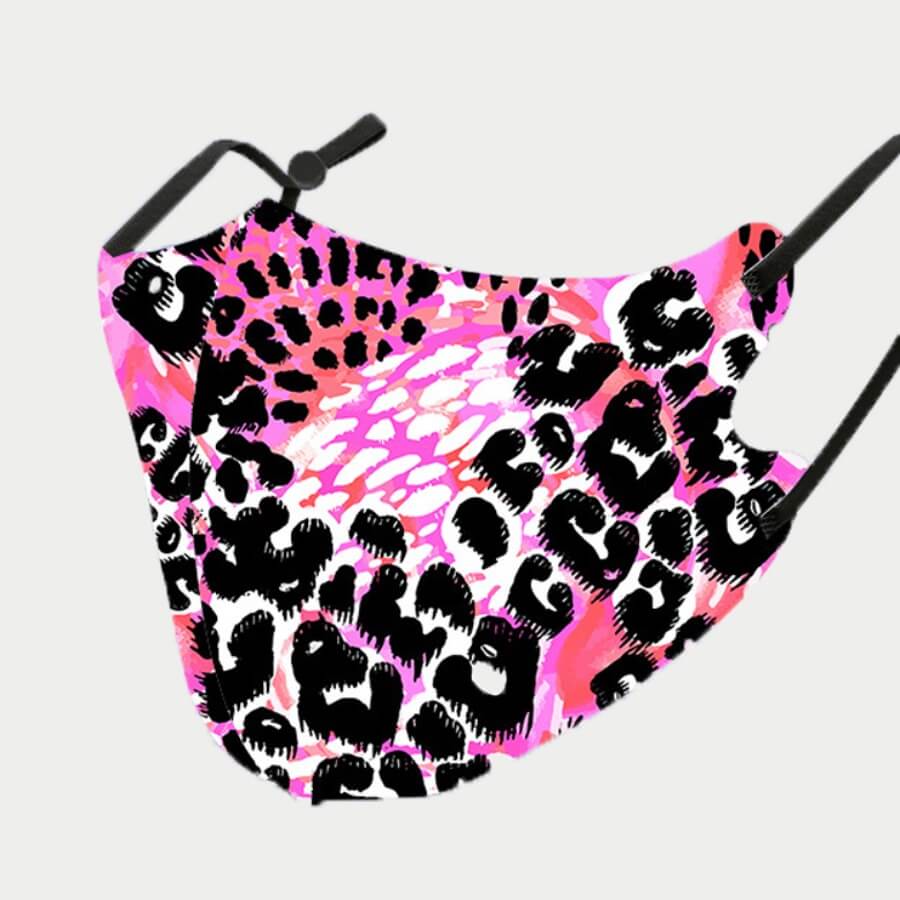 

Lovely Trendy Leopard Print Pink Face Mask