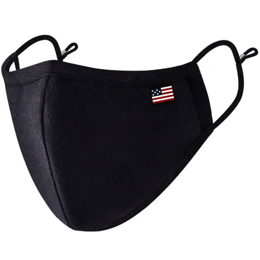 

Lovely Street American Flag Print Black Face Mask