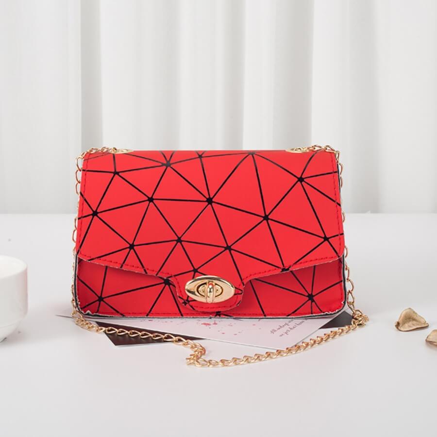 

LW BASIC Geometric Crossbody Bags, Red