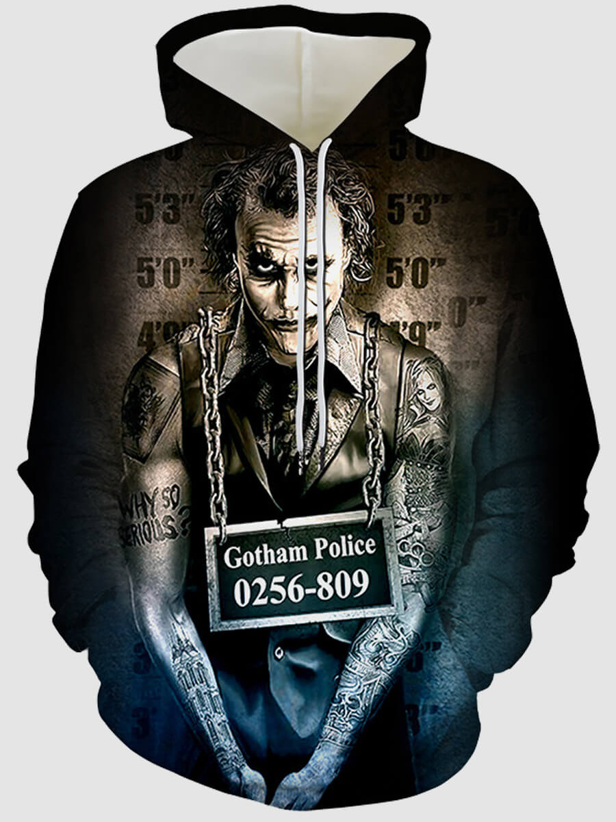 

Lovely Casual Hooded Collar Graffiti Print Multicolor Men Hoodie, Multi