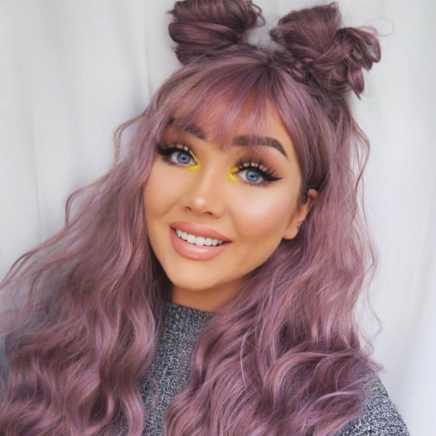 

Lovely Stylish High-temperature Resistance Purple Wig