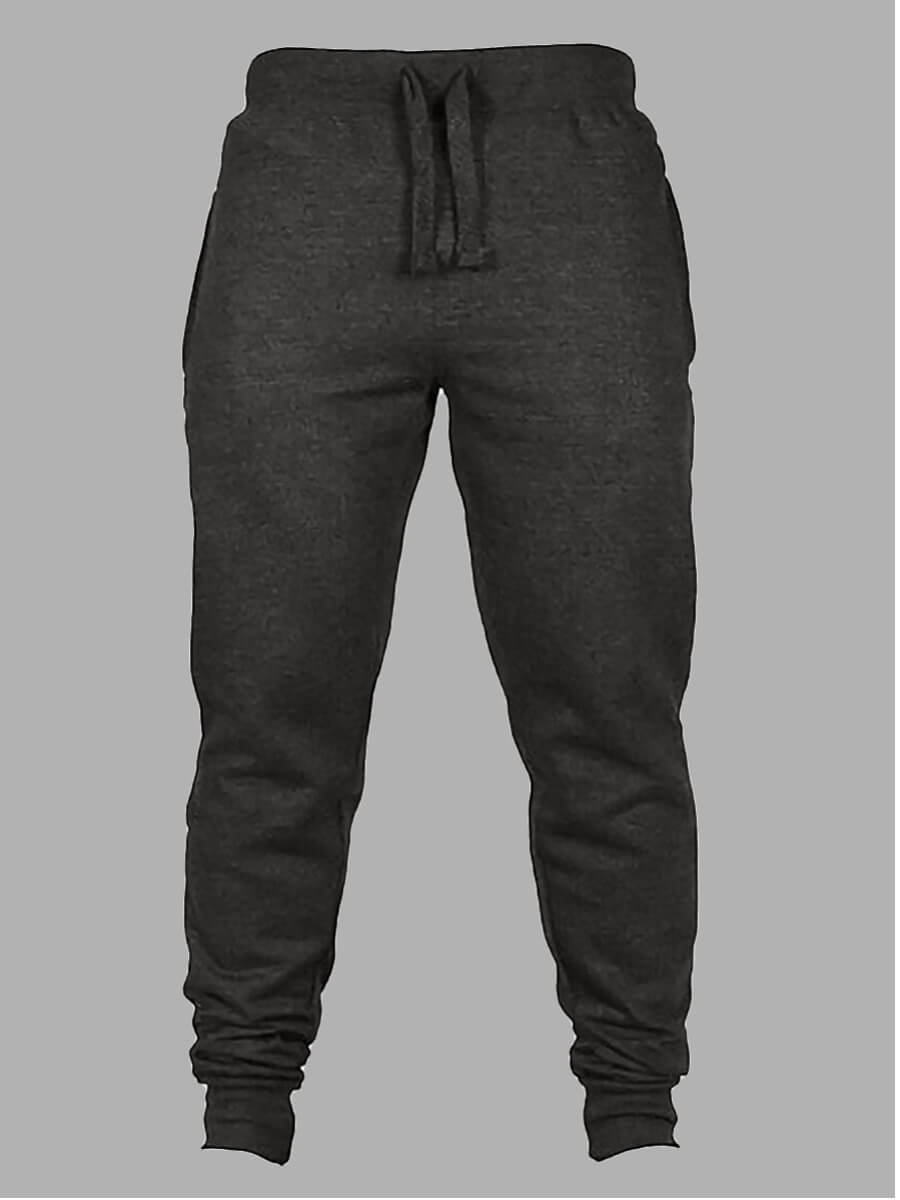 

LW Men Drawstring Solid Pocket Pants, Dark grey