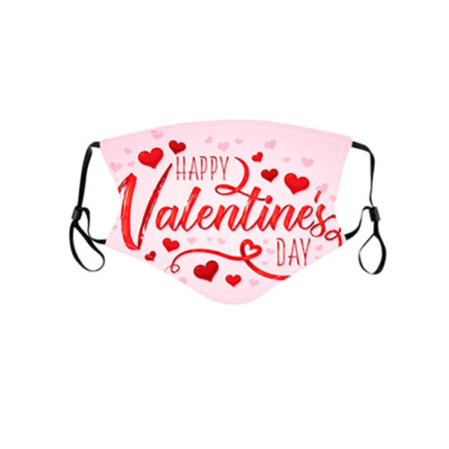 

Lovely Casual Heart-shaped Print Light Pink Face Mask