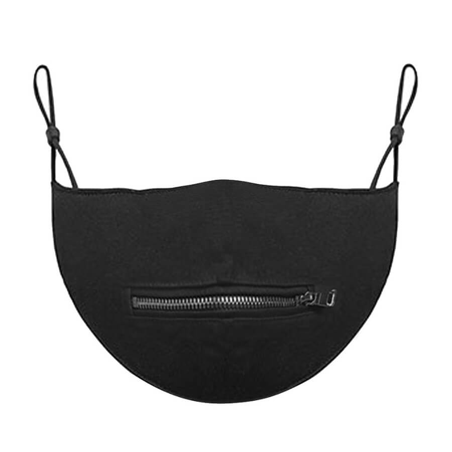 

LW Casual Zipper Design Black Face Mask