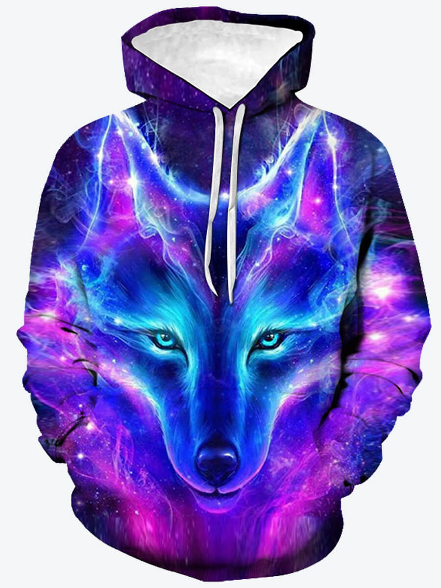

Lovely Casual Animal Print Gradient Multicolor Men Hoodie, Multi