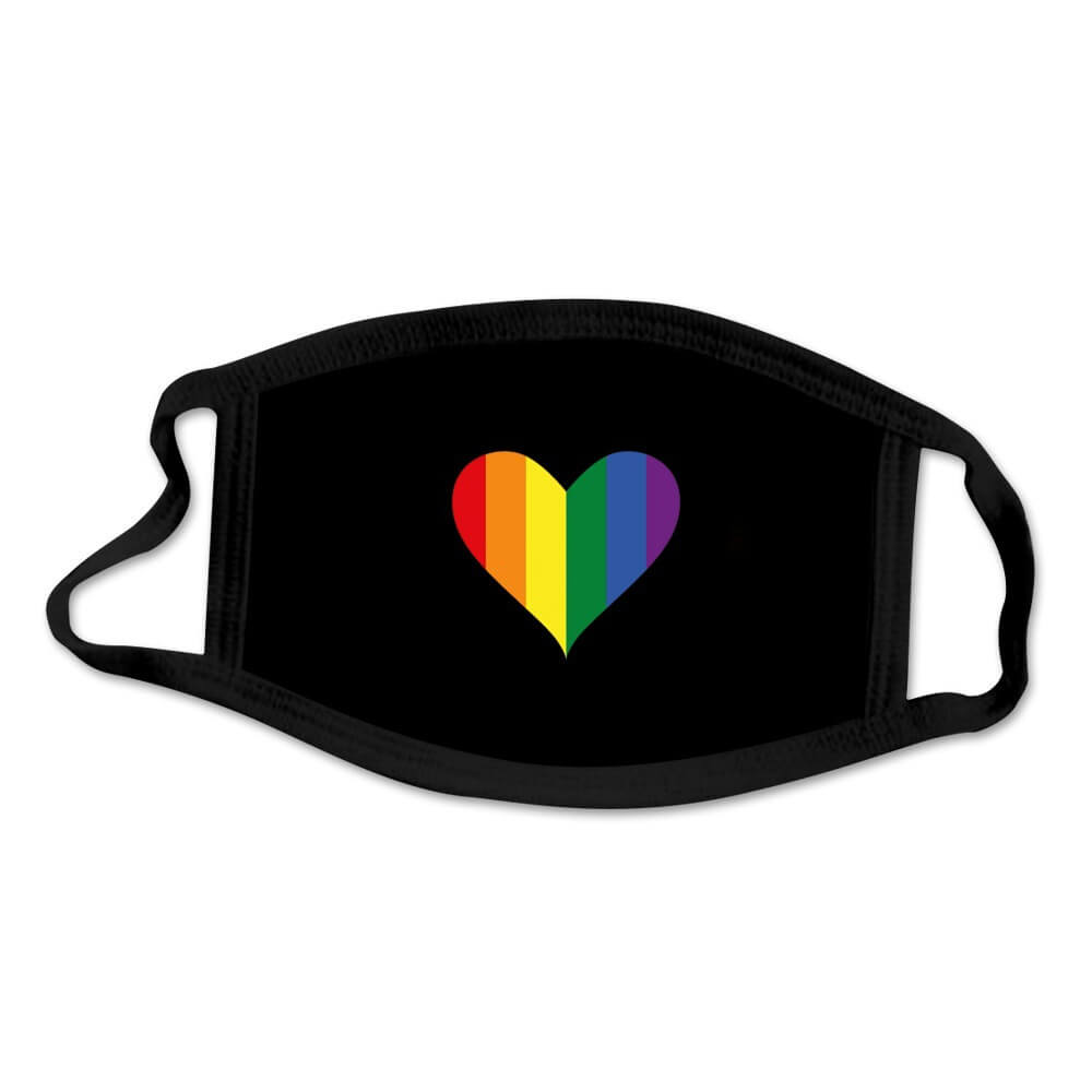 

Lovely Casual Heart-shaped Print Black Face Mask