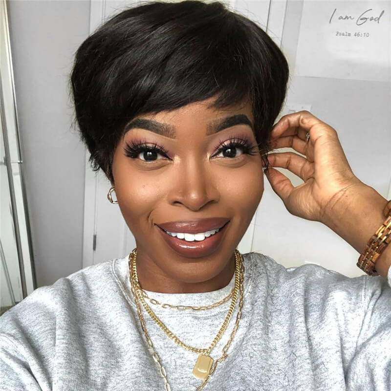 

Lovely Casual High-temperature Resistance Black Wig