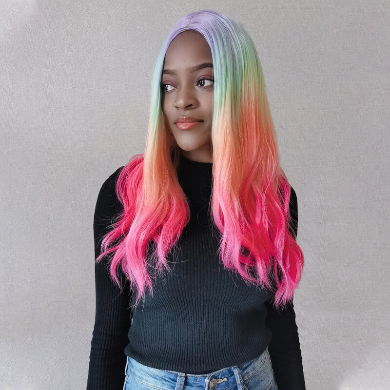 

Lovely Chic Gradient Multicolor Wig, Multi