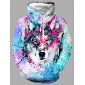 Lovely Men Street Lion Print Tie-dye Multicolor Ho
