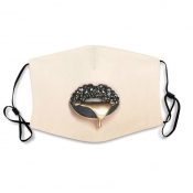 Lovely Sweet Lip Print Black Face Mask