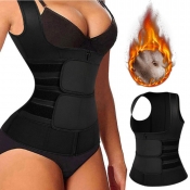 Lovely Casual Patchwork Skinny Black Waist Trainer