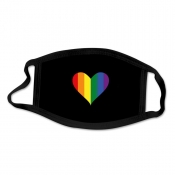 Lovely Casual Heart-shaped Print Black Face Mask