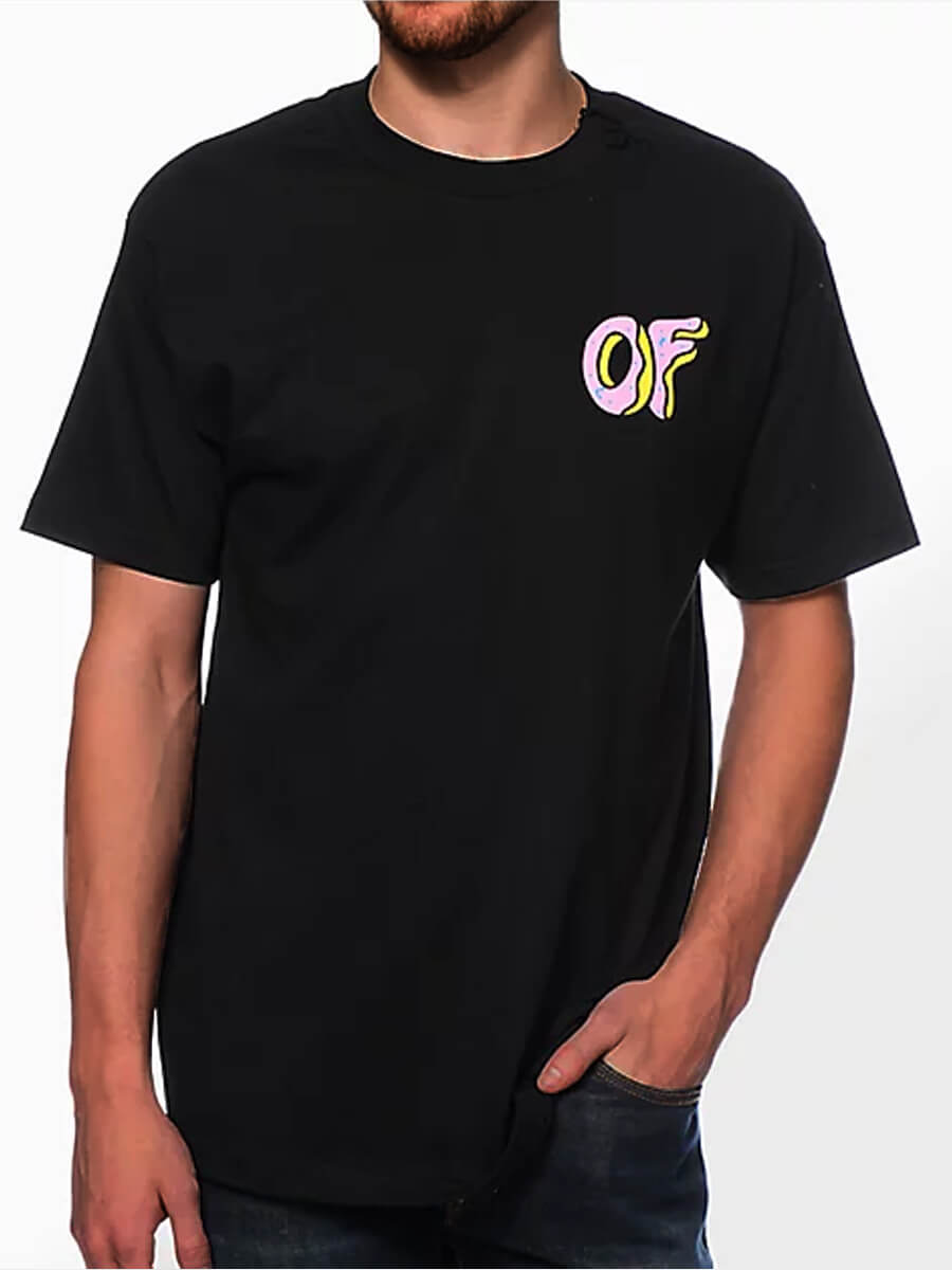 

Lovely Men Casual O Neck Letter Print Black T-shirt