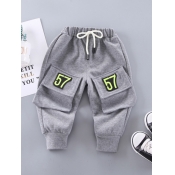 Lovely Boy Casual Hooded Collar Print Black Hoodie