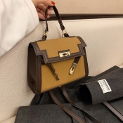 Lovely Casual Color-lump Brown Crossbody Bag