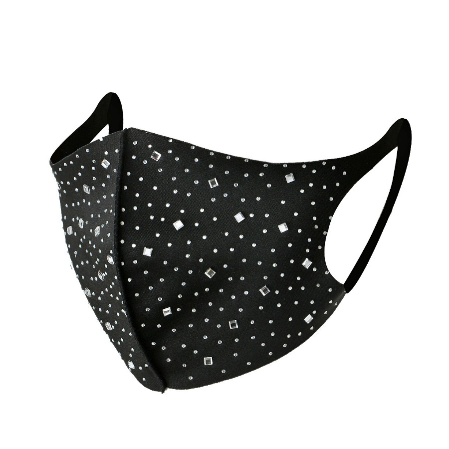 

Lovely Casual Sequined Black Face Mask
