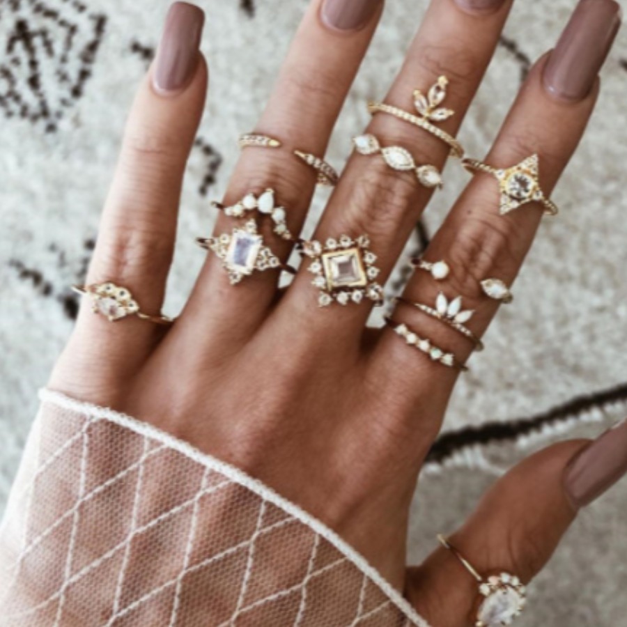 

Lovely Casual Geometric Gold 12-piece Ring