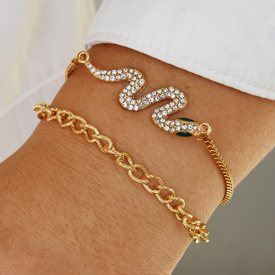 

Lovely Sweet Sequined Gold Bracelet