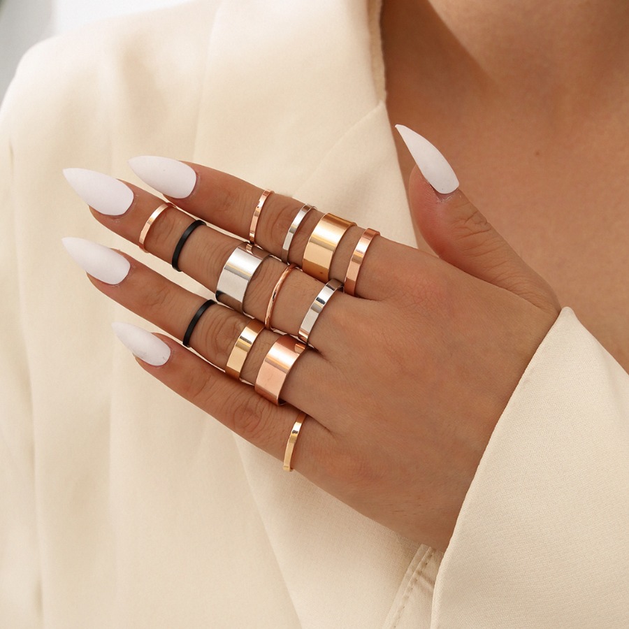 

Lovely Casual Cylindrical Multicolor 13-piece Ring, Multi