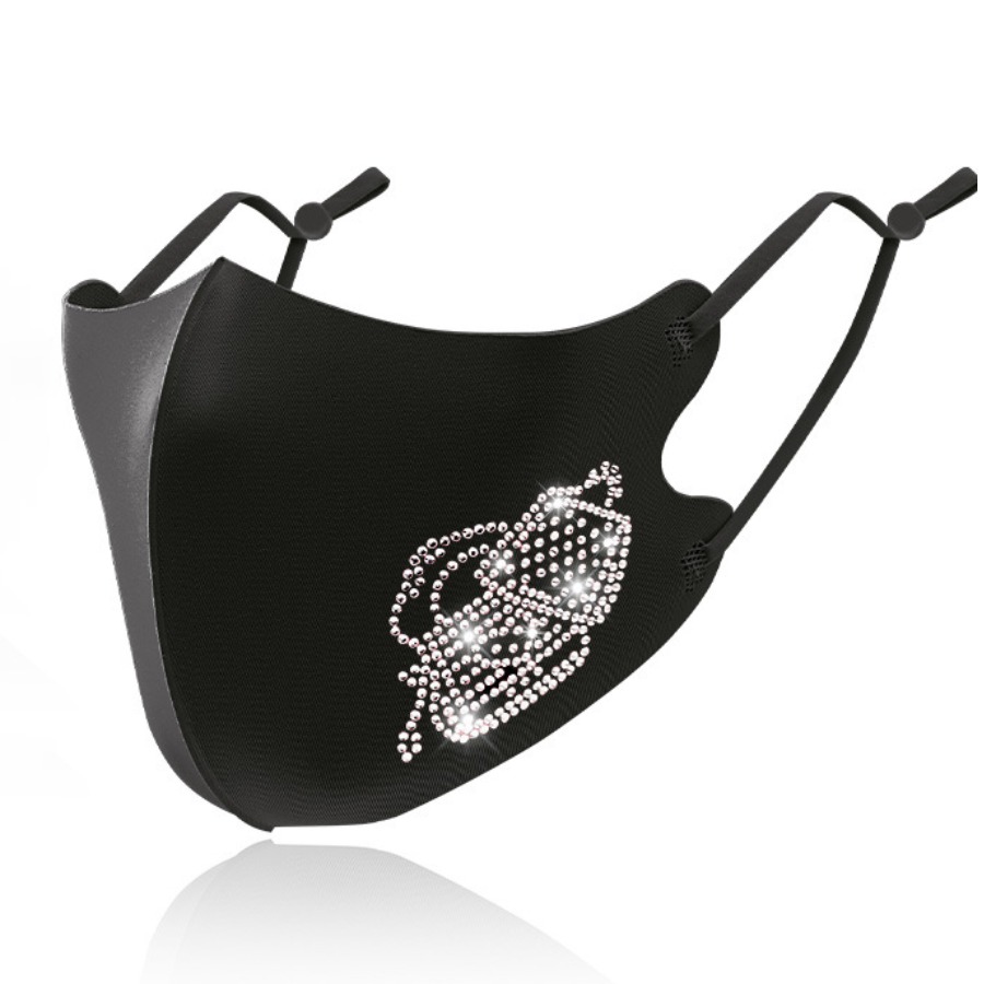 

Lovely Casual Sequined Black Face Mask