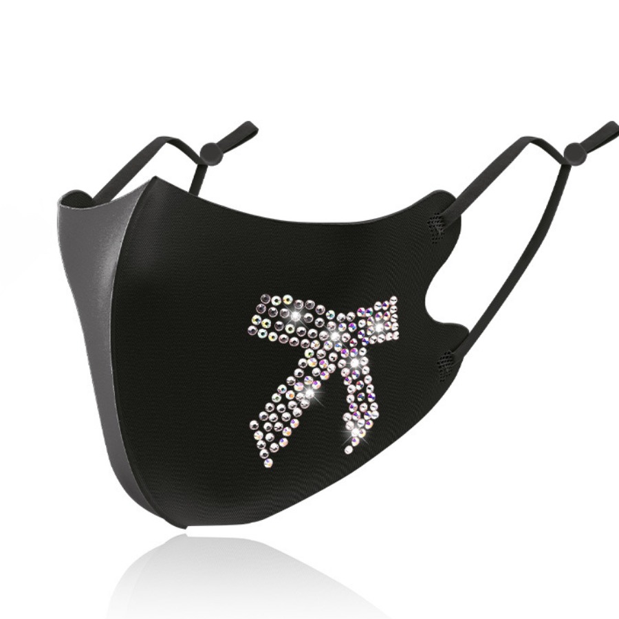 

Lovely Casual Sequined Black Face Mask