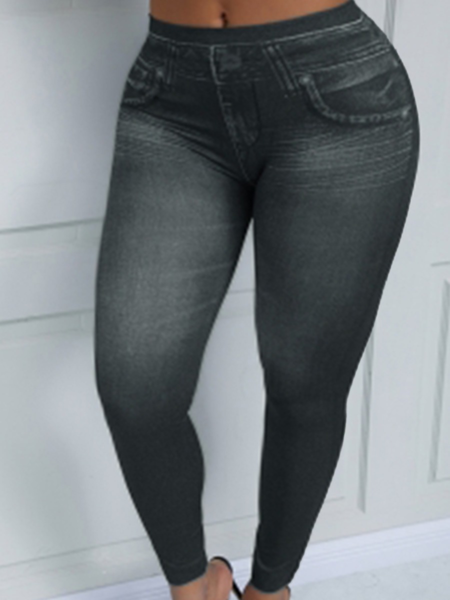 

LW Plus Size Slant Pocket Skinny Leggings, Carbon black