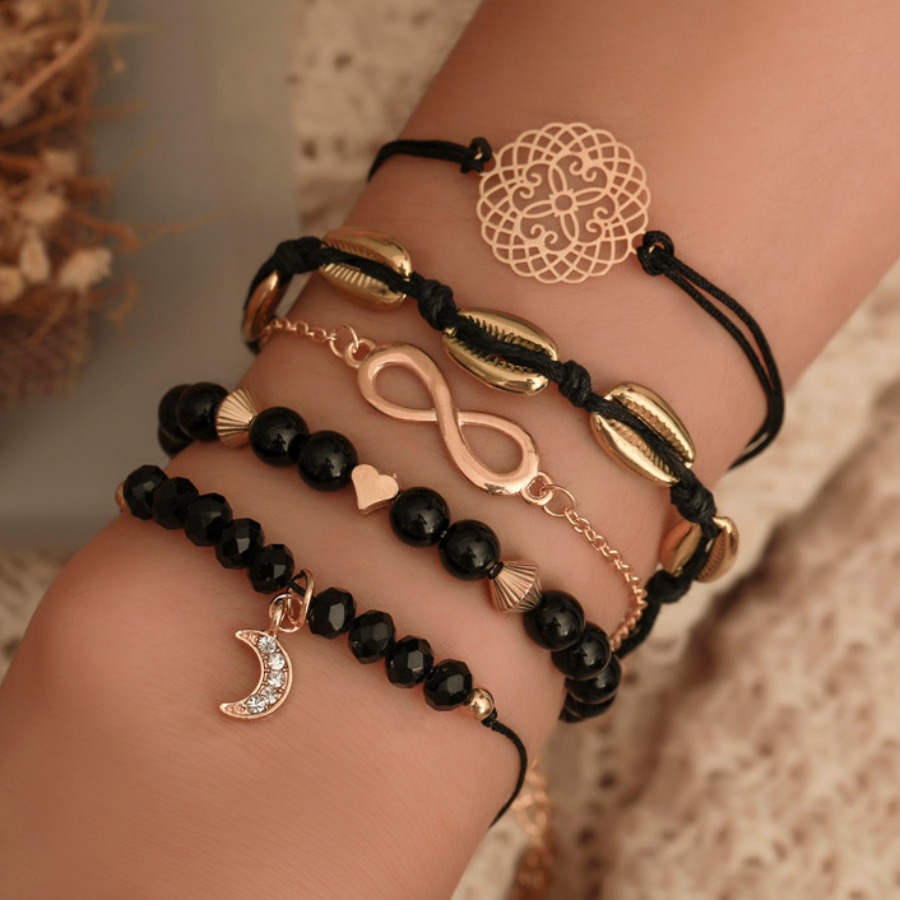 

Lovely Casual Shell Letter Gold Bracelet