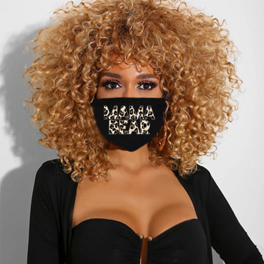 

Lovely Casual Letter Print Carbon Black Face Mask