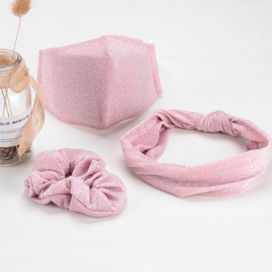 

Lovely Casual Fold Design Pink Face Mask