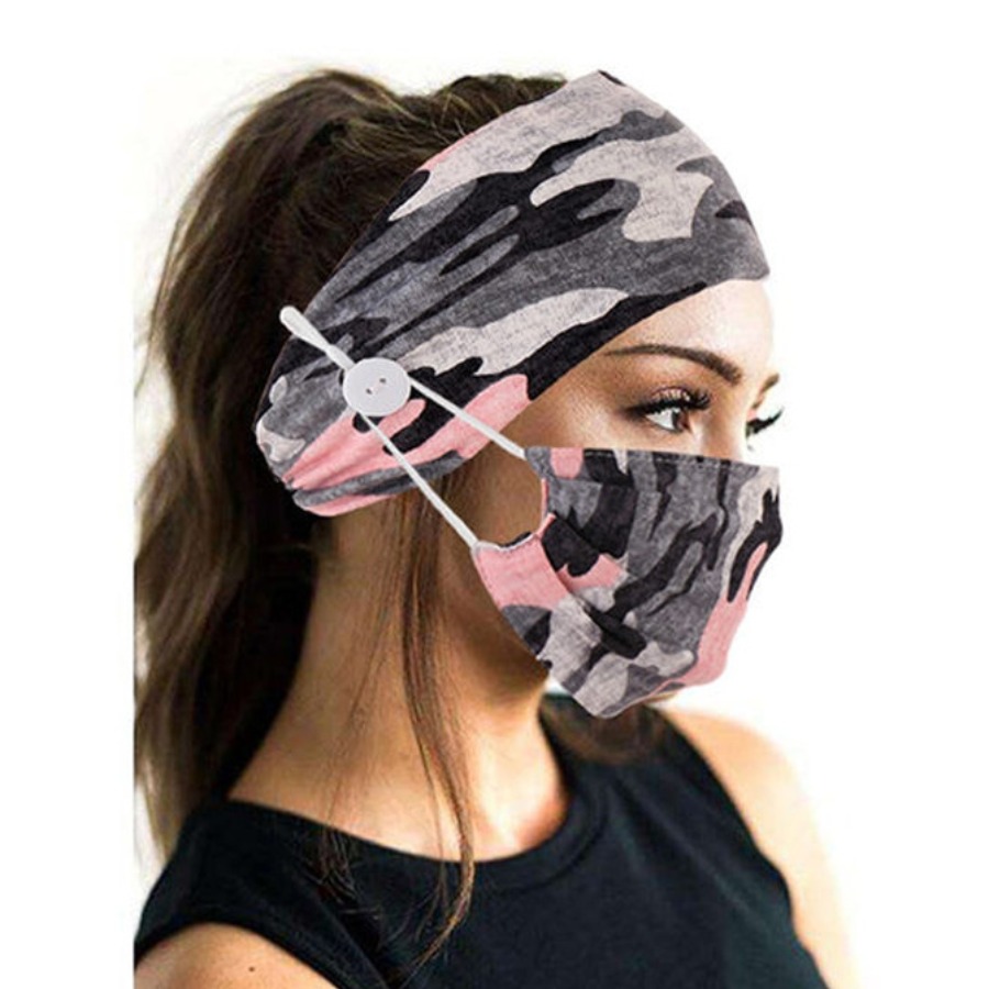 

Lovely Casual Camo Print Face Mask And Headband Set