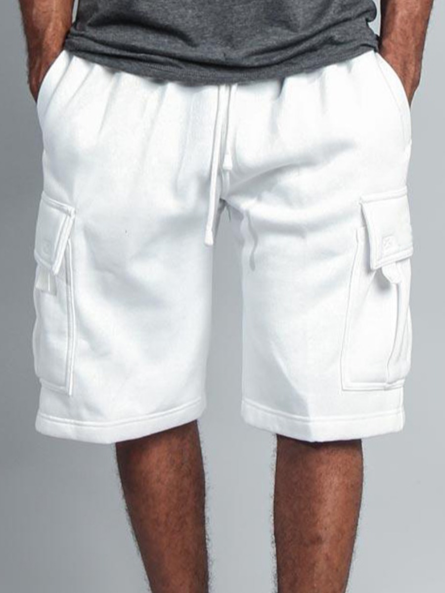 

Lovely Men Dawstring Side Pocket White Shorts