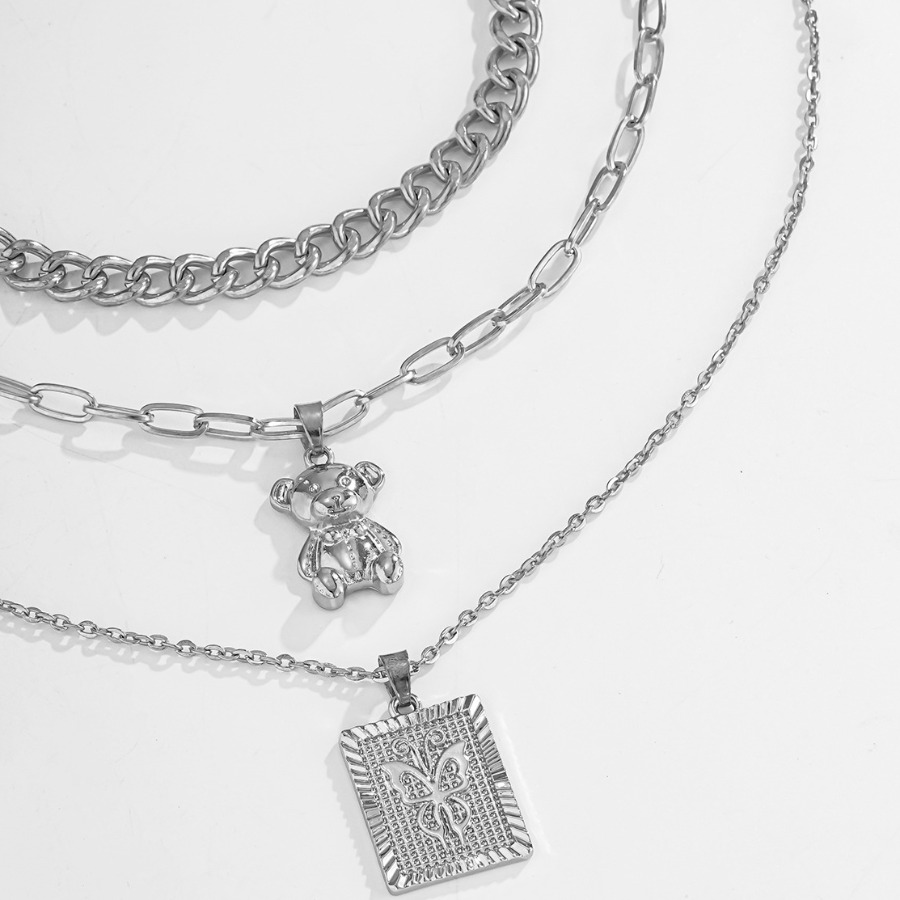 

Lovely Street Coin Silver Multilayer Necklace