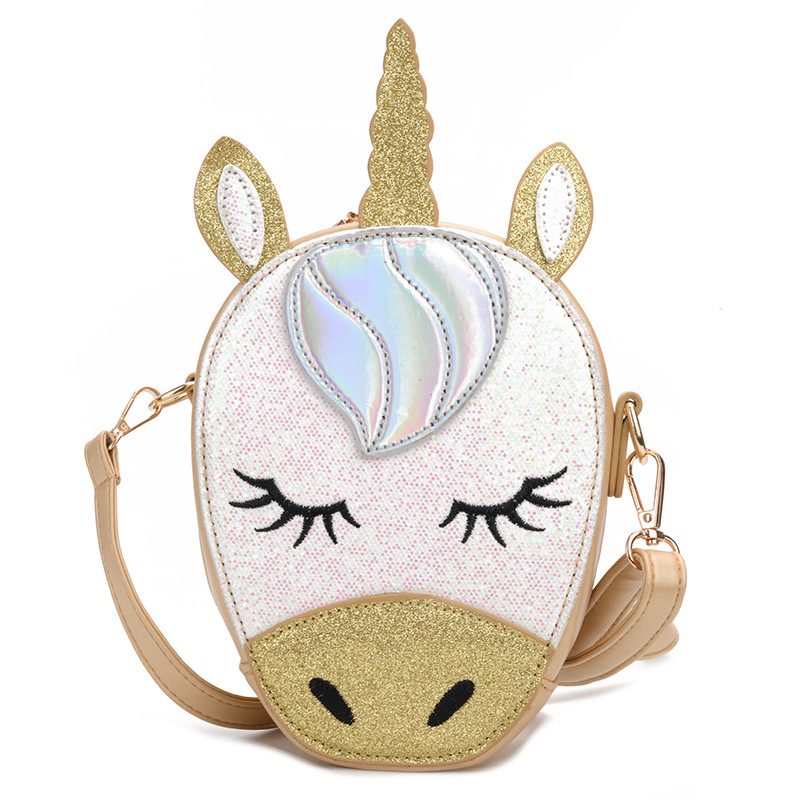 

Lovely Street Cartoon-shaped Gold Crossbody Bag