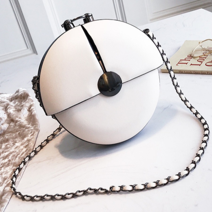 

Lovely Sweet Circular White Crossbody Bags