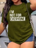 LW Round Neck Letter Print T-shirt