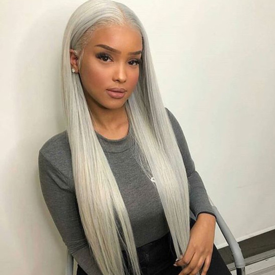 

Lovely Casual High-temperature Resistance Grey Wig