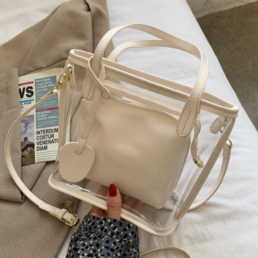 

LW Casual See-through White Crossbody Bag