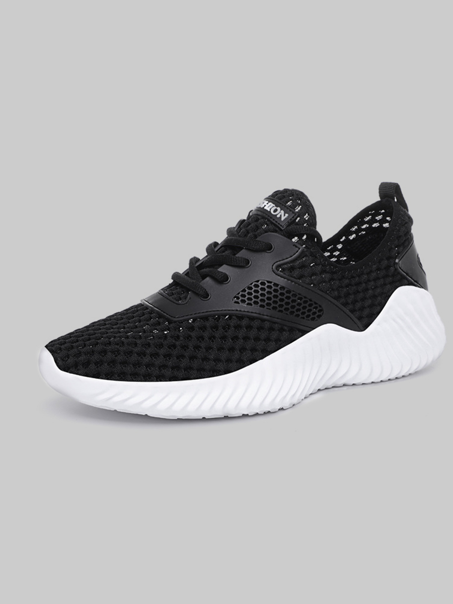 

Lovely Men Sporty Hollow-out Black And White Sneakers