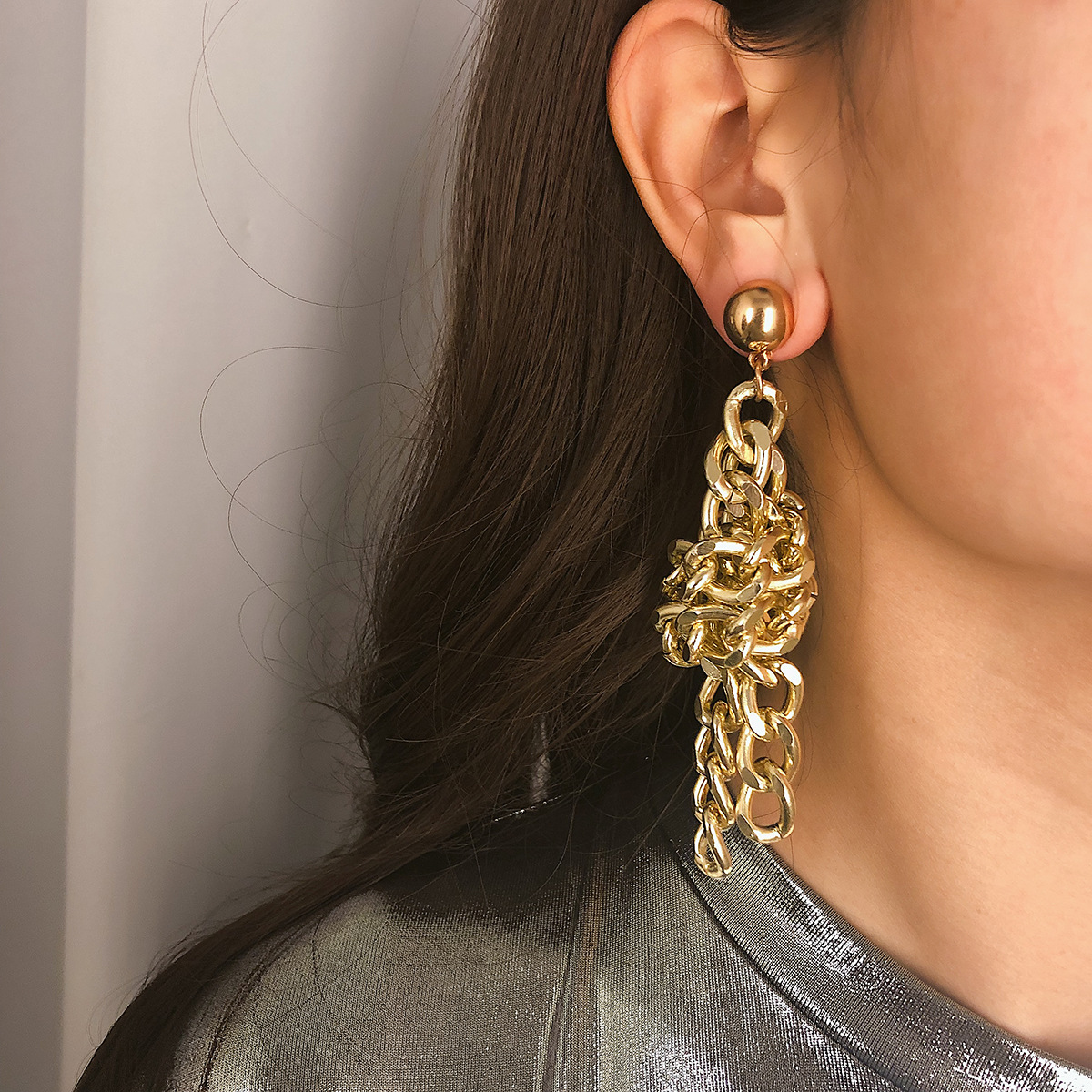 

Lovely Casual Hollow-out Gold Earring