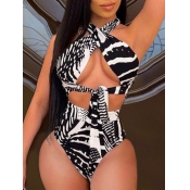 LW Bandage Hollow-out Design One-piece Swimsuit