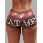 LW Lip Letter Print Shorts